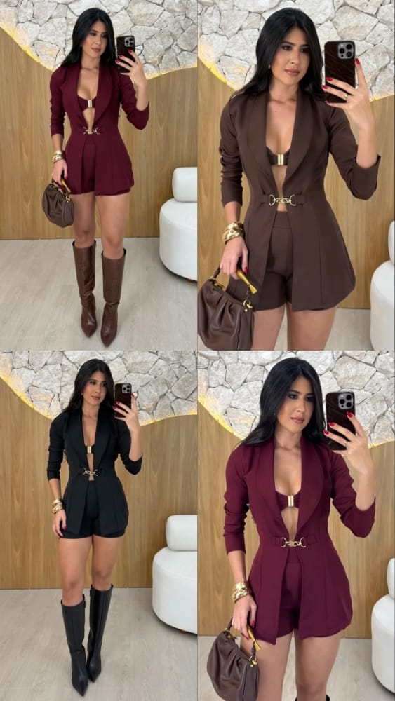 conjunto marrant 3 peças 