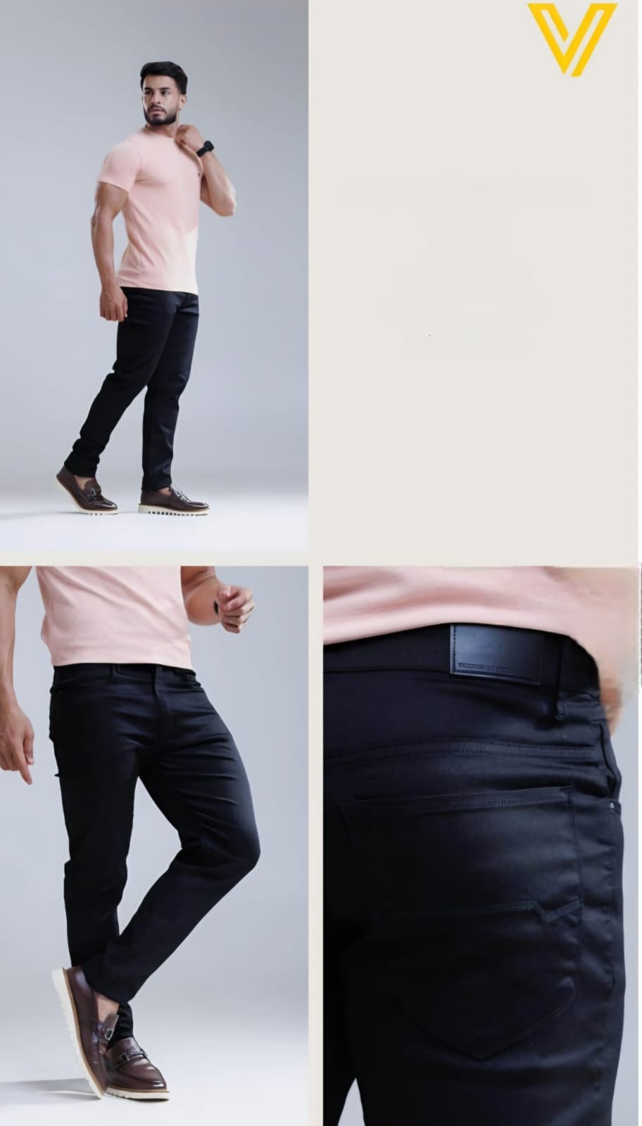 calça victhara jeans black brim