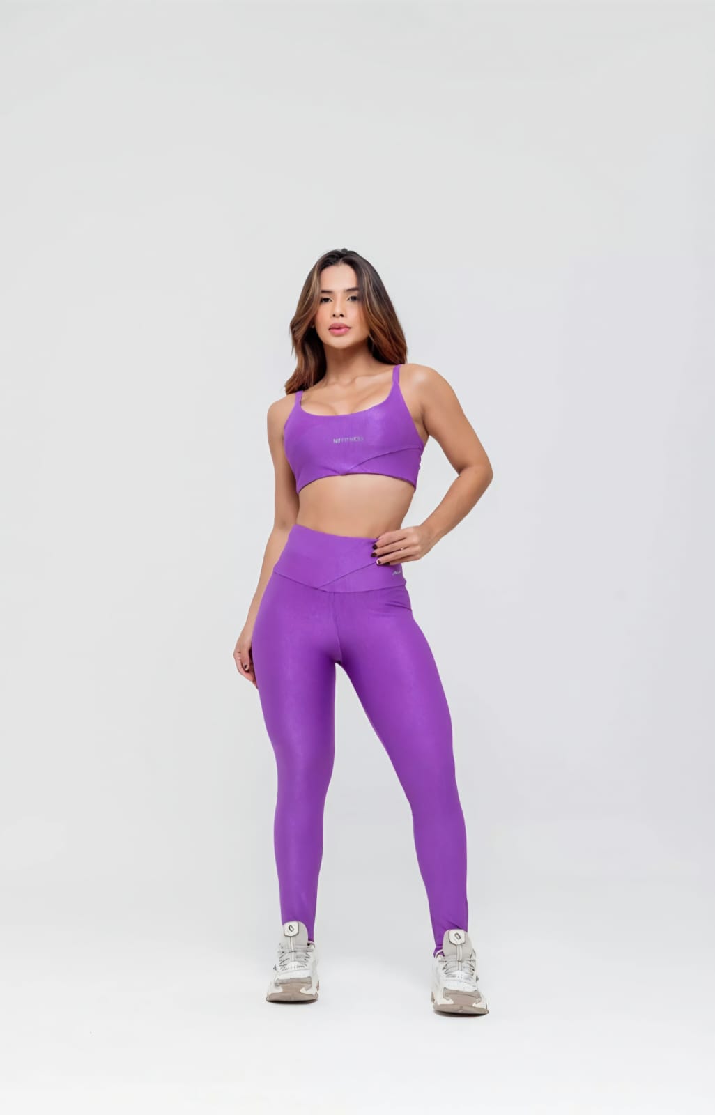 conjunto mf fitnes legging canelado 